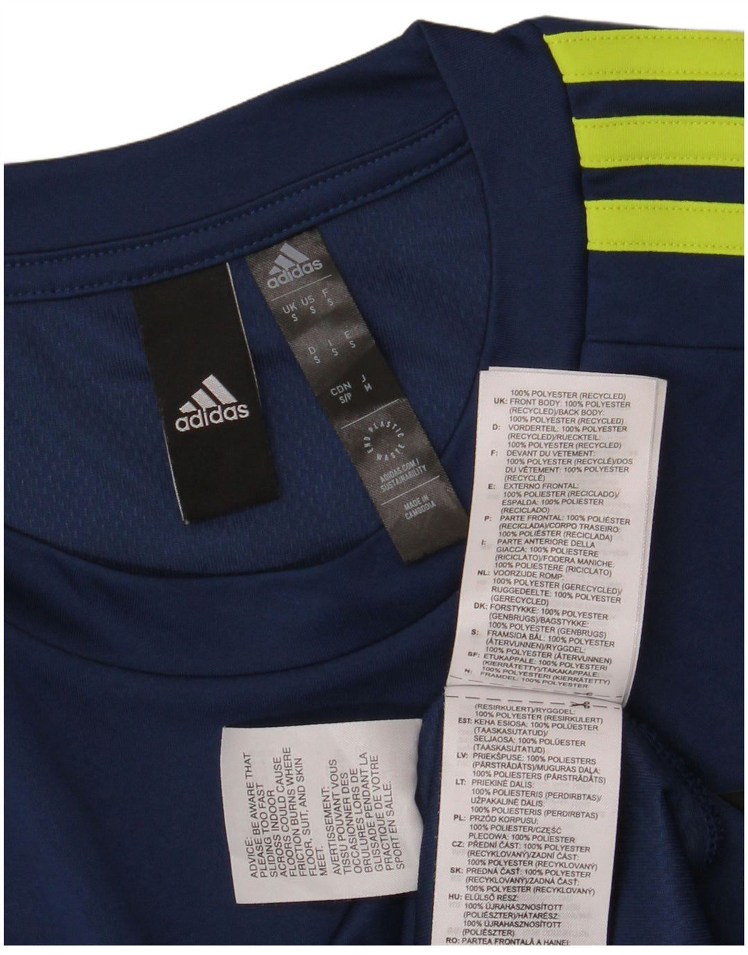 Adidas Mens Aeroready Camiseta Top Pequeno Azul Marinho Poliéster