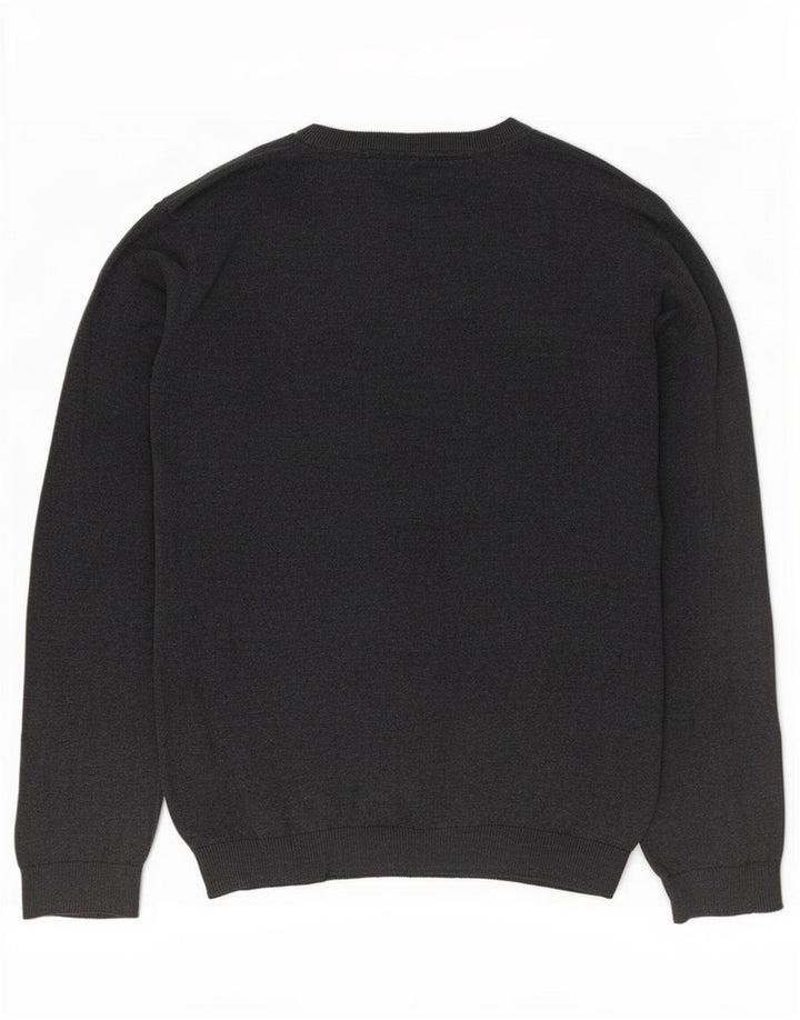 Suéter masculino Marks & Spencer com decote em V 15-16 anos algodão cinza