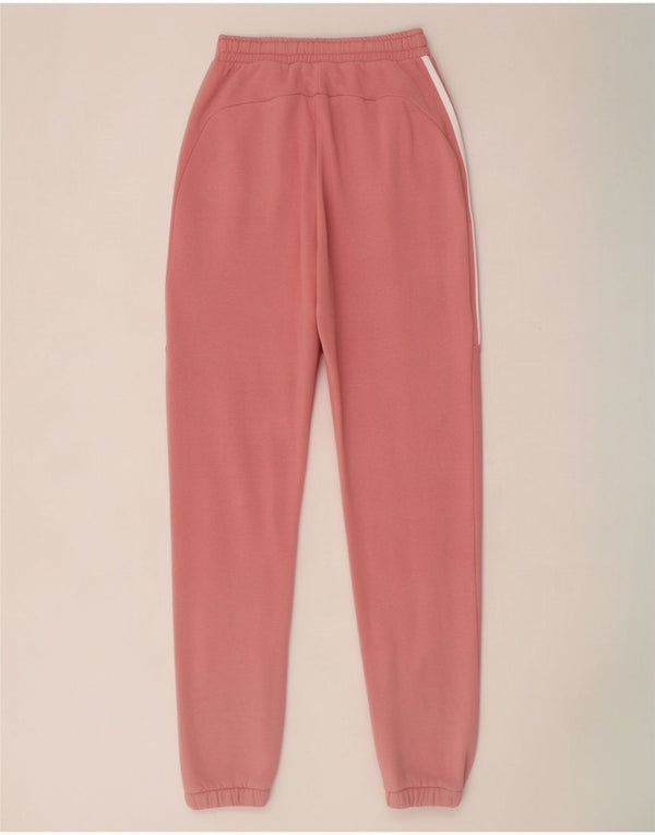 Adidas feminino solto ajuste calças de treino joggers reino unido 4/6 xs algodão rosa