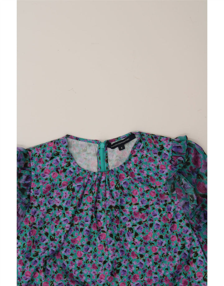 FRENCH CONNECTION Womens Oversized Blouse Top UK 10 Small Multicoloured Vintage French Connection and Second-Hand French Connection from Messina Hembry 
