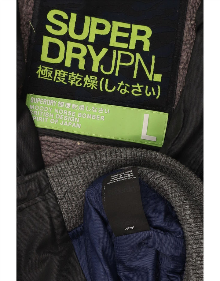 Jaqueta bomber masculina SUPERDRY UK 40 grande poliéster preto