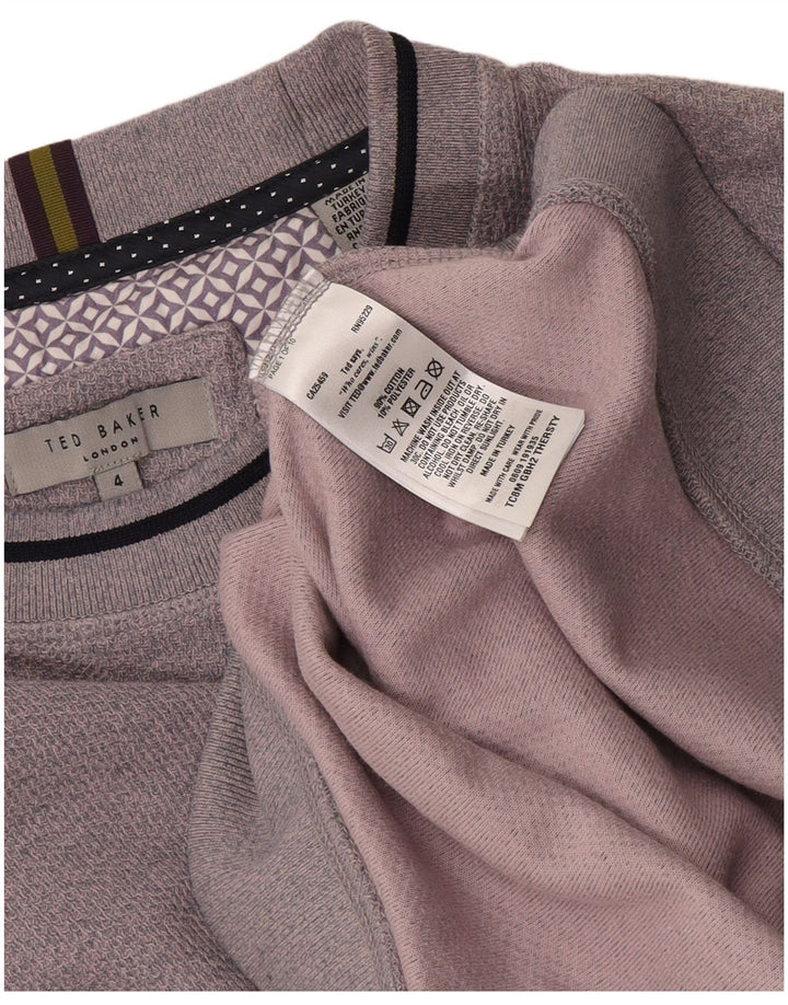 Ted Baker moletom masculino tamanho 4 grande algodão roxo
