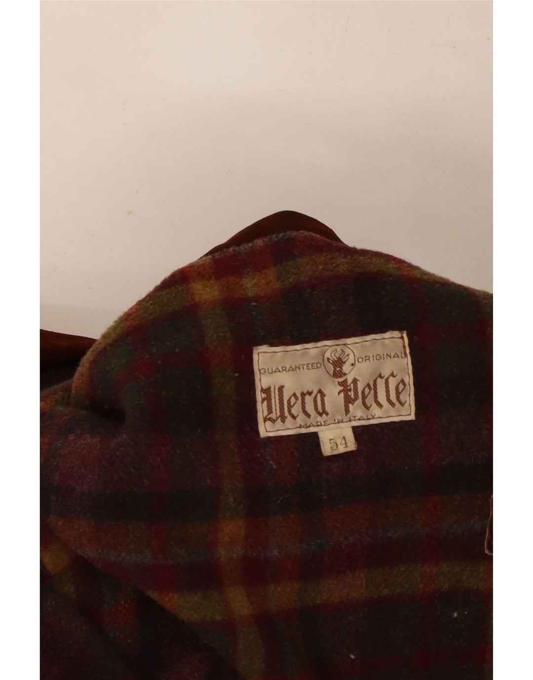 Jaqueta masculina vintage de camurça IT 54 2XL couro marrom
