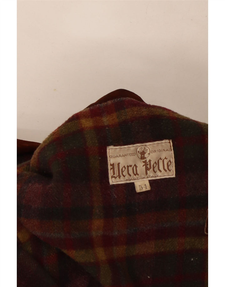 Jaqueta masculina vintage de camurça IT 54 2XL couro marrom