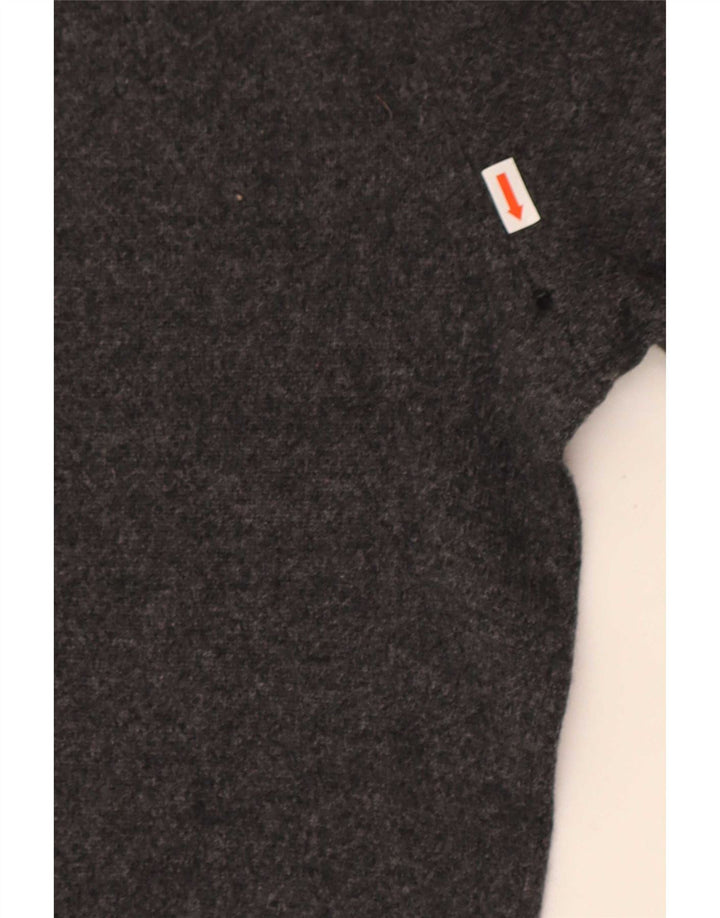 Suéter masculino Polo Ralph Lauren com gola redonda e lã cinza médio
