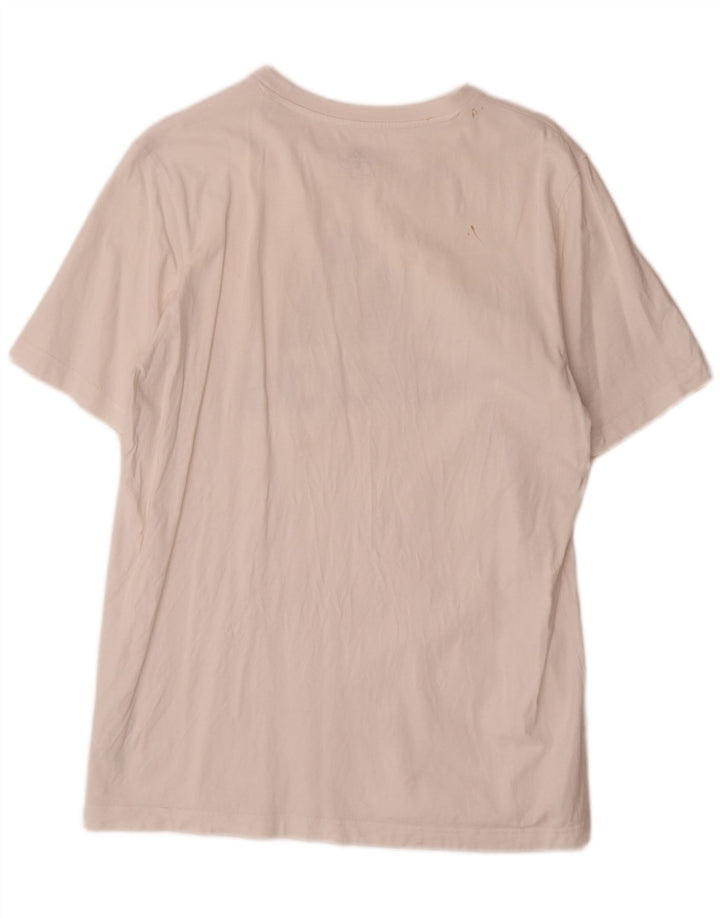 Adidas Mens Graphic T-Shirt Top Médio Algodão Branco