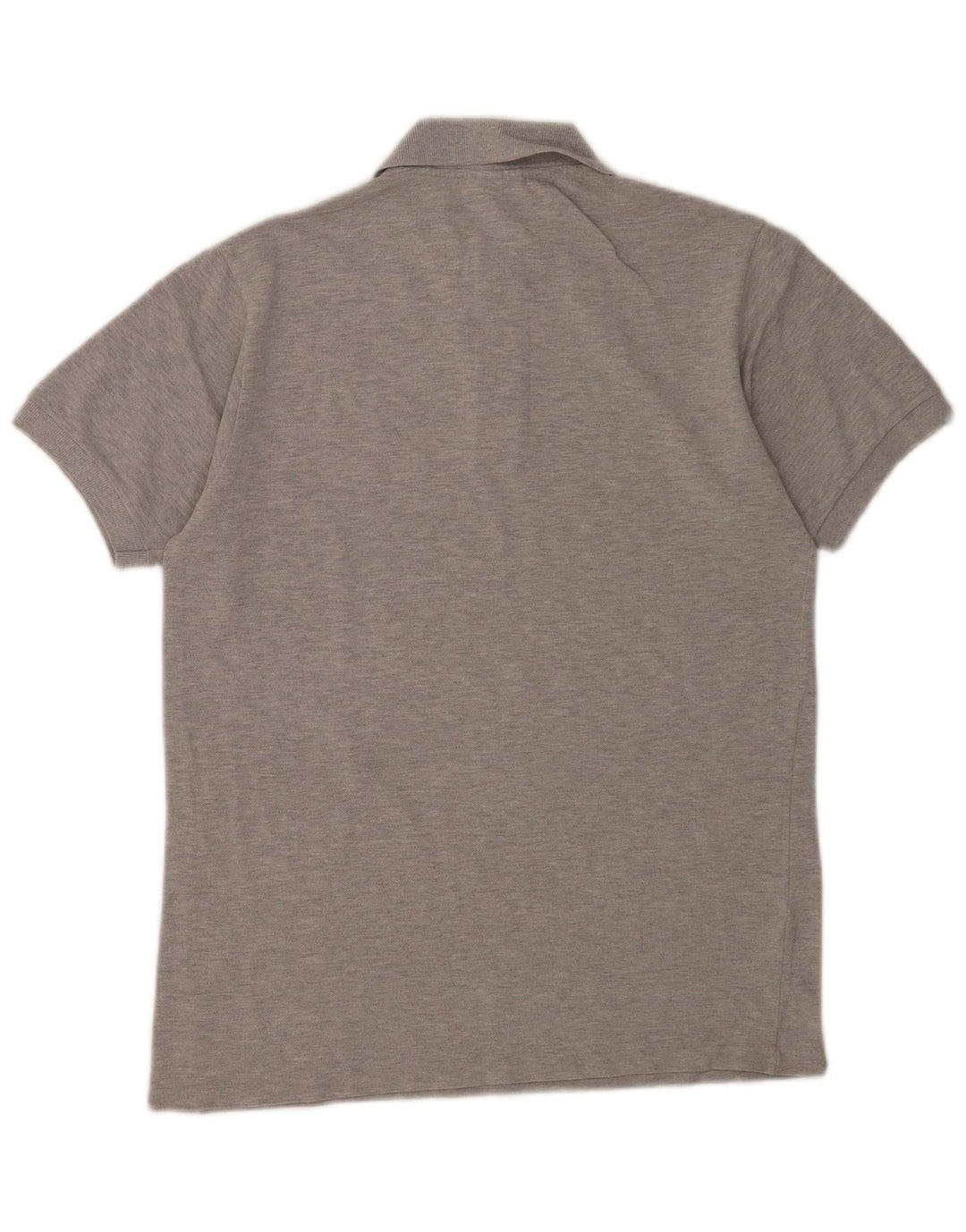 Camisa polo masculina Lacoste tamanho 3 pequeno algodão manchado cinza