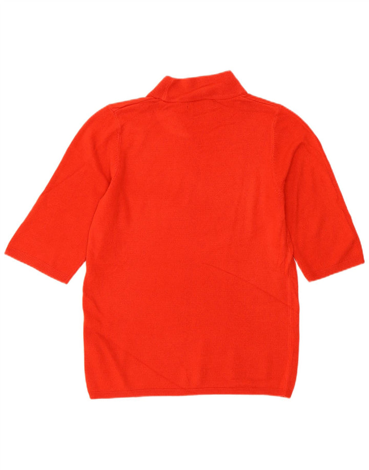 MARKS & SPENCER Womens Turtle Neck Jumper Sweater UK 10 Small Red