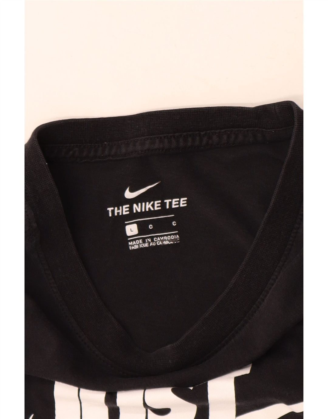 Camiseta gráfica masculina Nike grande algodão preto