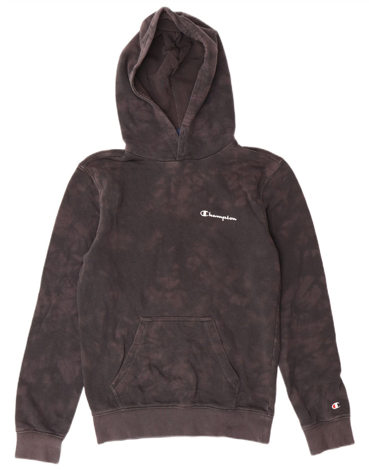 CHAMPION Suéter masculino com capuz XS preto tie dye algodão
