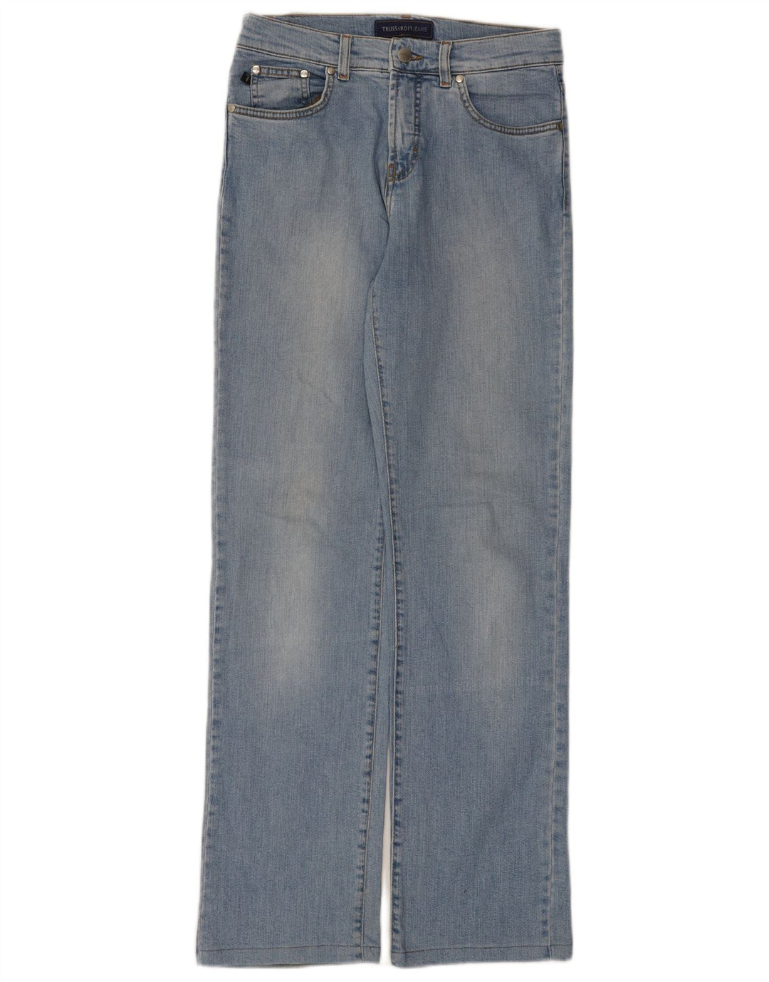 Jeans retos femininos Trussardi W29 L31 algodão azul