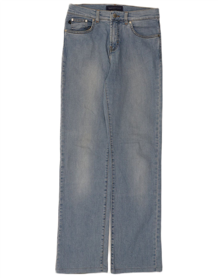 Jeans retos femininos Trussardi W29 L31 algodão azul