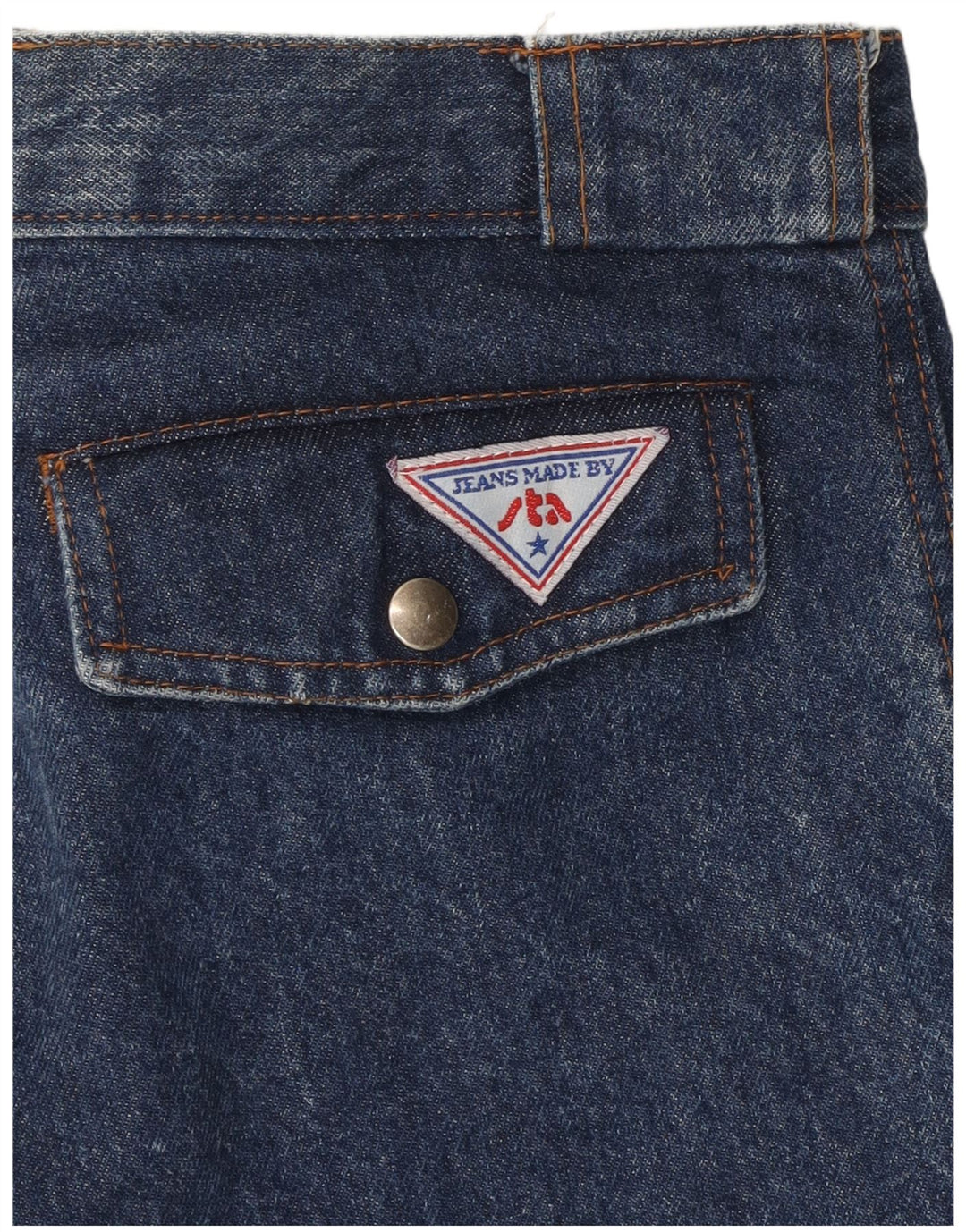 Jeans retos femininos de cintura alta VINTAGE W28 L27 azul marinho