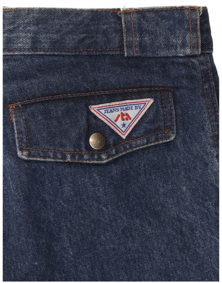 Jeans retos femininos de cintura alta VINTAGE W28 L27 azul marinho