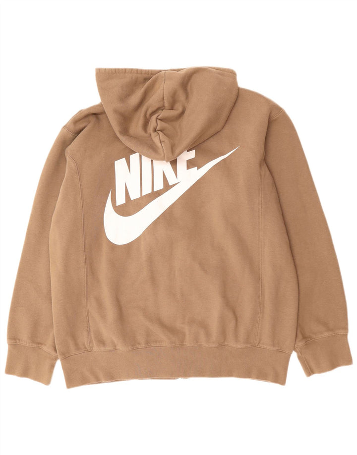 Suéter masculino Nike Graphic Zip com capuz Reino Unido 42/44 grande algodão marrom