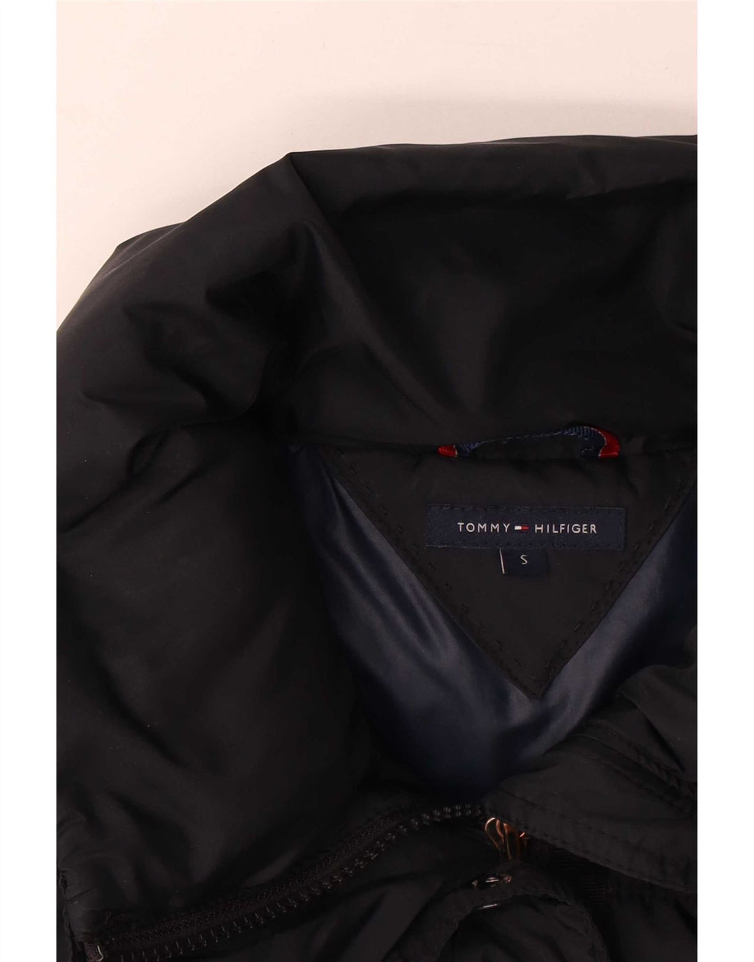 Jaqueta acolchoada oversized feminina Tommy Hilfiger Reino Unido 10 pequena azul marinho
