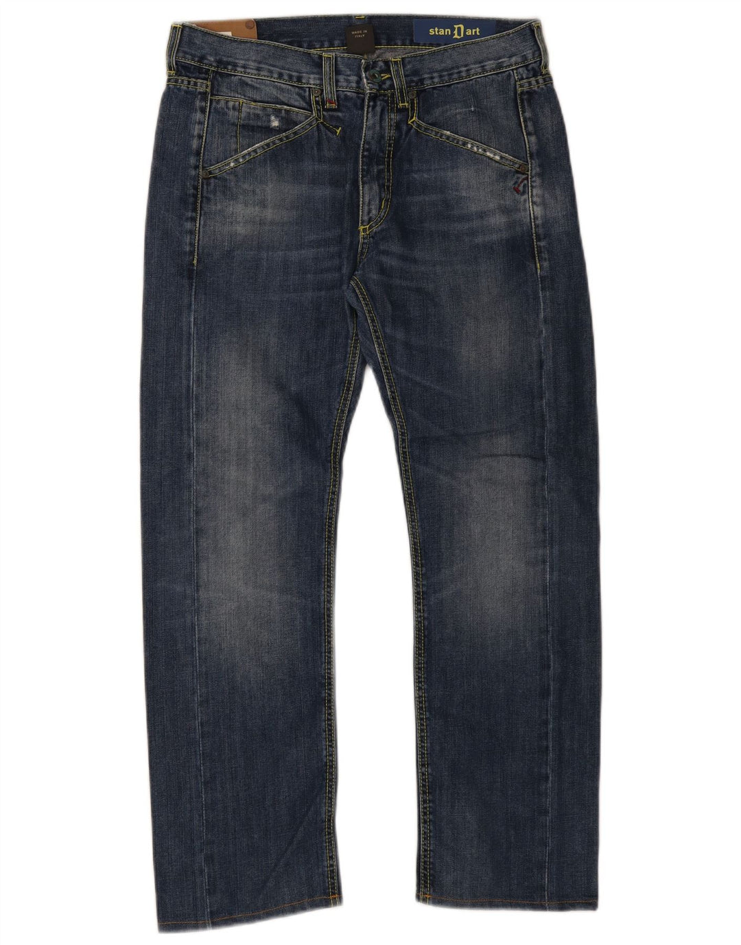 Dondup Masculino Padrão Straight Jeans W32 L28 Azul Marinho
