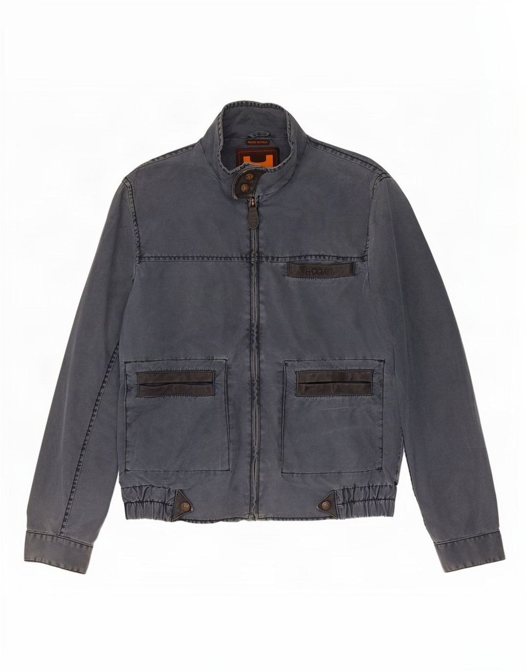 Jaqueta utilitária masculina Hogan UK 38 azul marinho médio