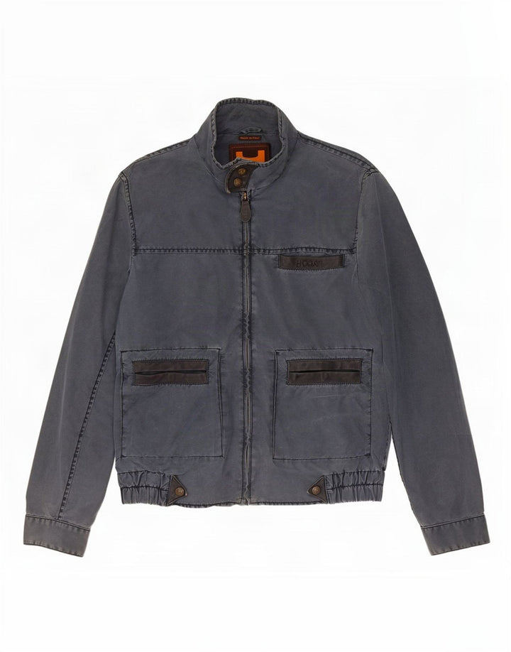 Jaqueta utilitária masculina Hogan UK 38 azul marinho médio