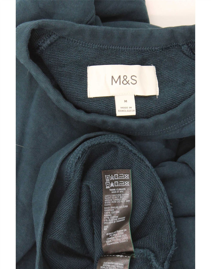 Suéter masculino Marks & Spencer de algodão azul médio