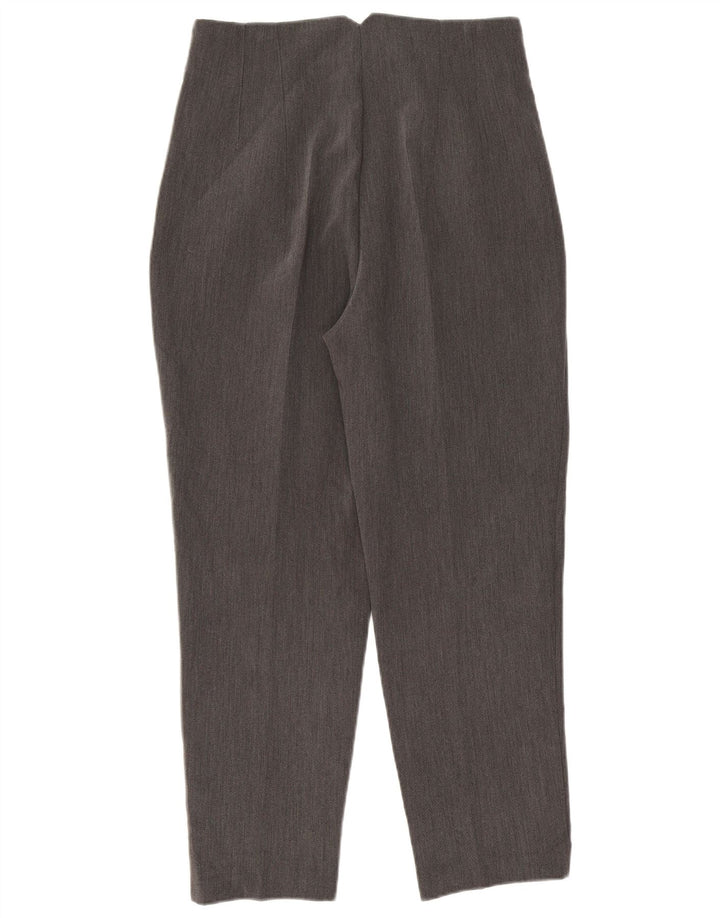 Zara Calça feminina cintura alta grande W30 L26 poliéster cinza