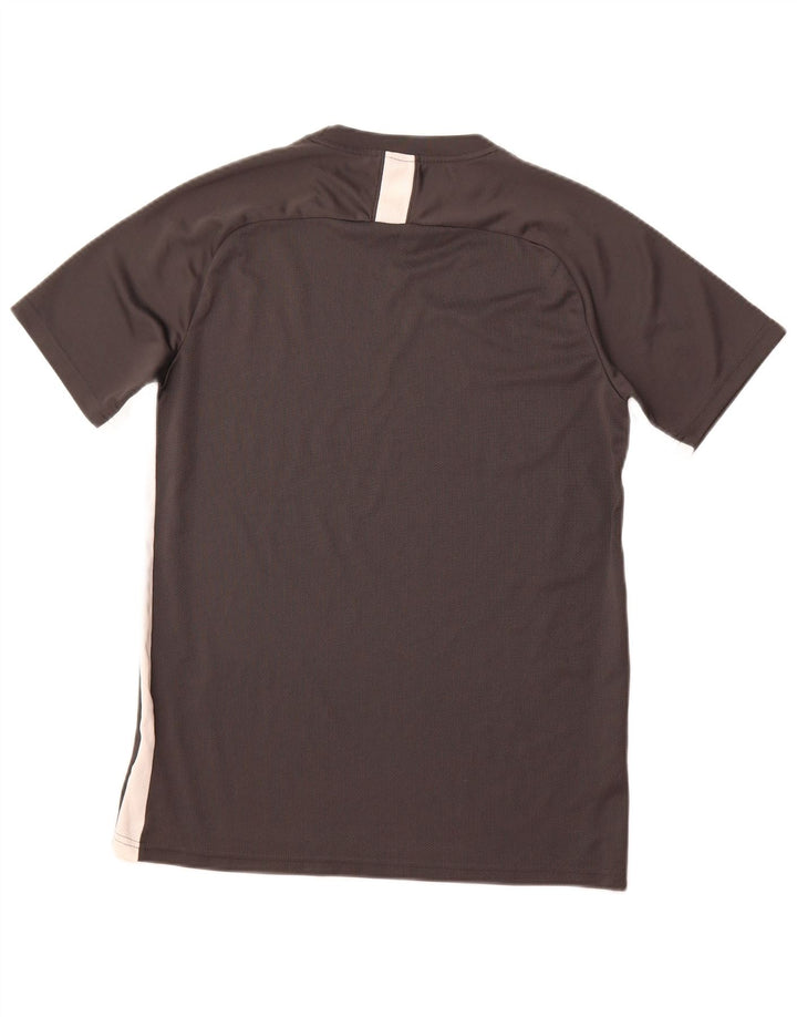 Camiseta gráfica masculina NIKE Top grande cinza colorblock poliéster