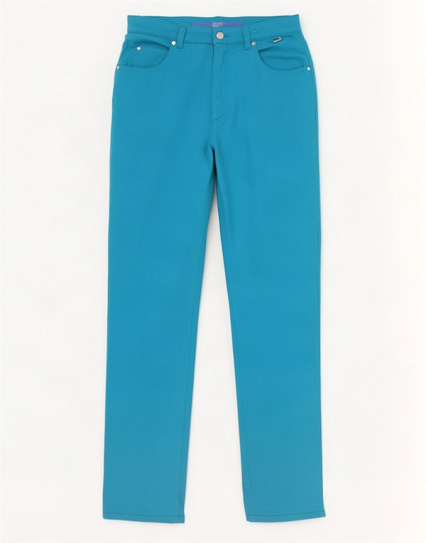 Escada Calça Feminina Cintura Alta Slim Casual EU 38 Médio W29 L31 Azul