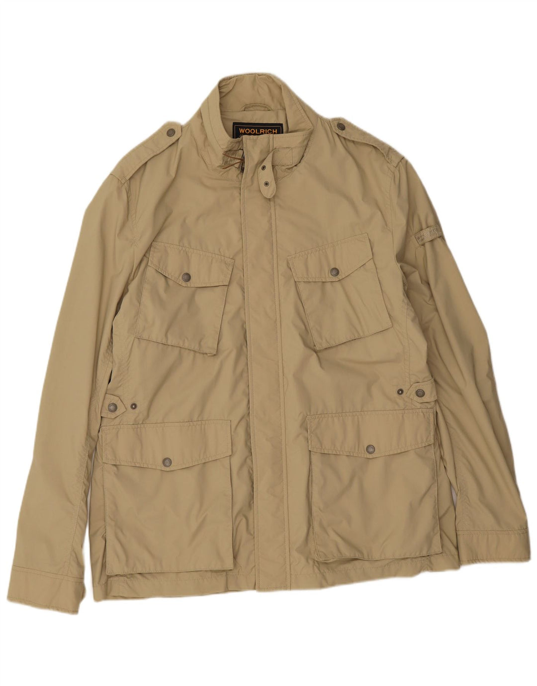 Jaqueta militar masculina Woolrich UK 44 2XL nylon bege