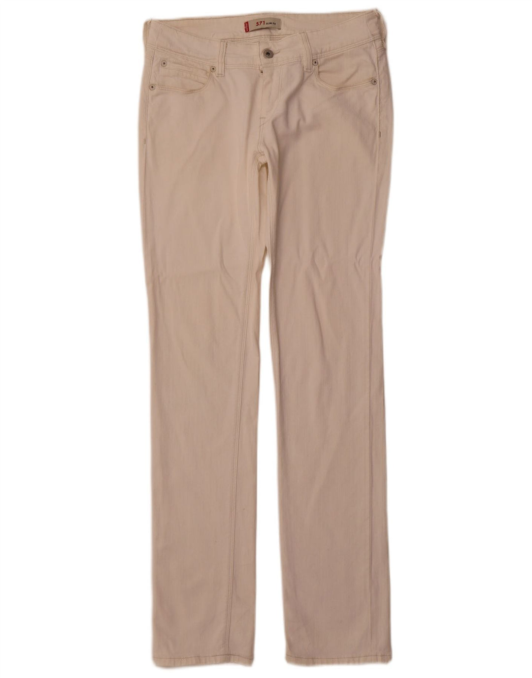 Calça Jeans Levis 571 Slim Masculina W30 L33 Off White