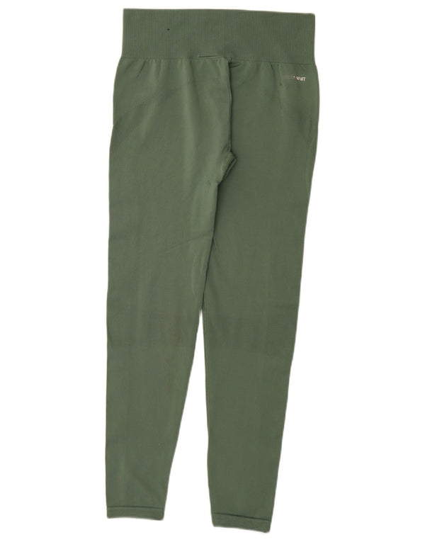 Leggings Adidas Femininas UK 8/10 Pequenas Verdes Poliéster