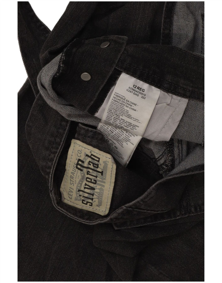 Calça jeans reta para meninas LEVI'S 11-12 anos W32 L24 algodão cinza