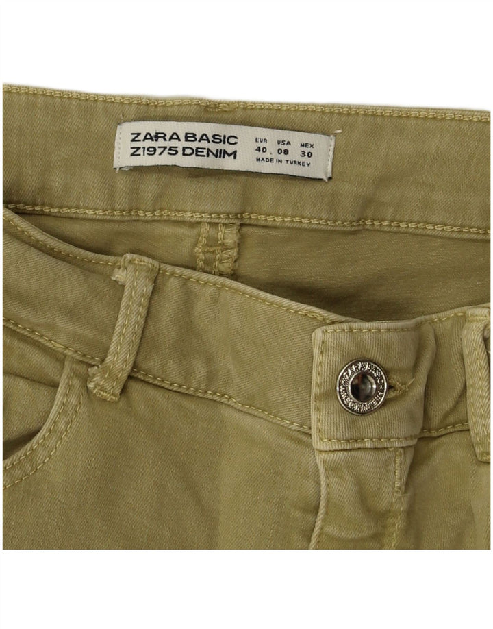 ZARA Jeans Skinny Feminino EU 40 Médio W30 L27 Caqui
