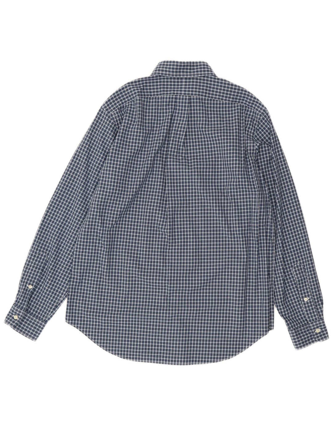 Ralph Lauren Camisa masculina clássica de ajuste médio azul marinho algodão xadrez