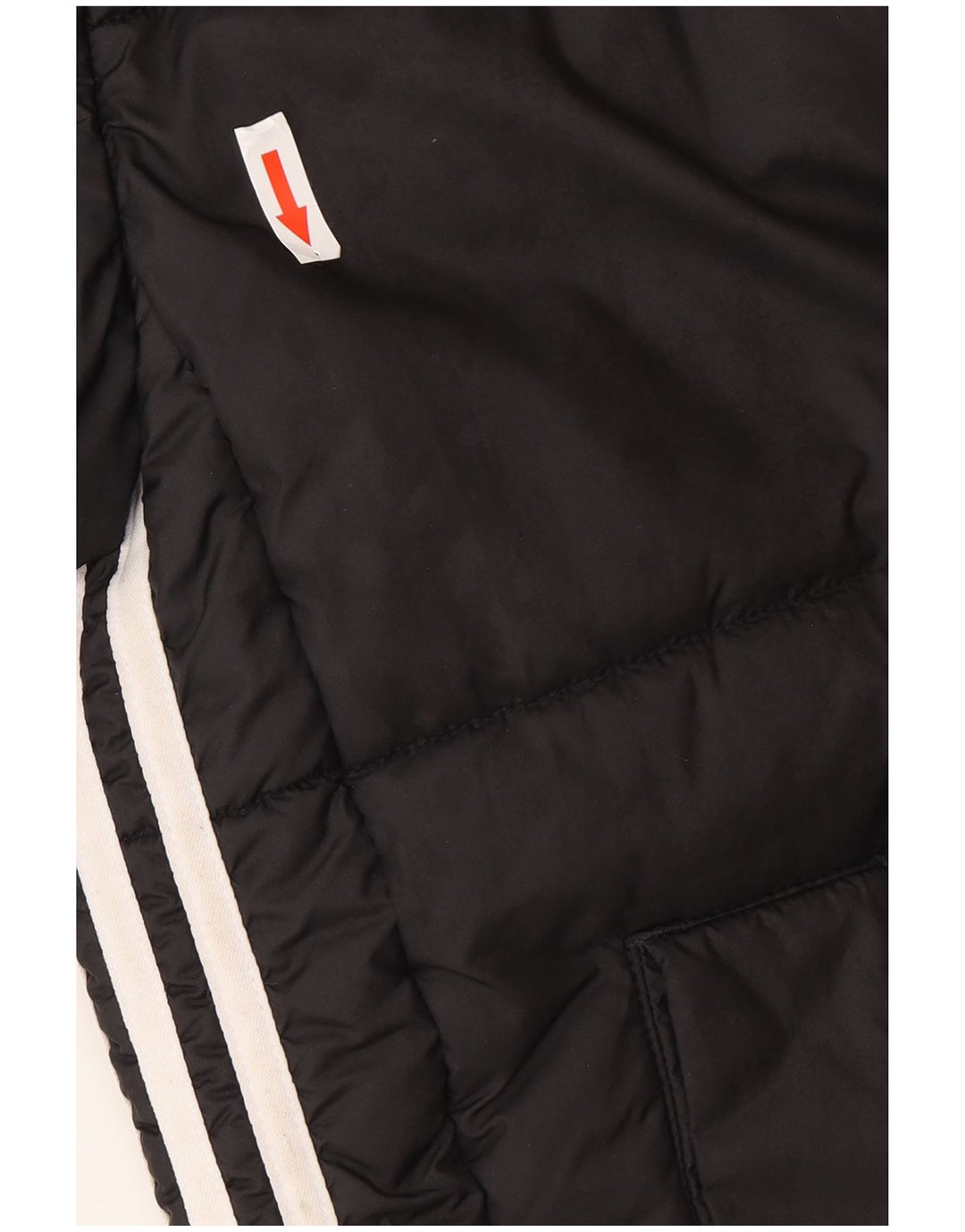 Jaqueta acolchoada oversized feminina Adidas UK 10 pequena poliéster preta