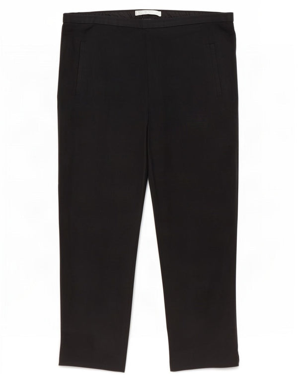 Calça capri feminina Marks & Spencer Reino Unido 12 médio W30 L21 algodão preto