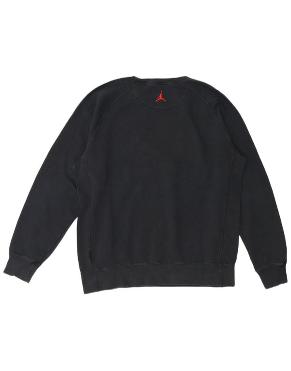 Jordan moletom gráfico masculino jumper grande algodão preto