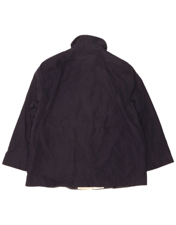Jaqueta utilitária feminina Marks & Spencer UK 20 2XL poliéster azul marinho