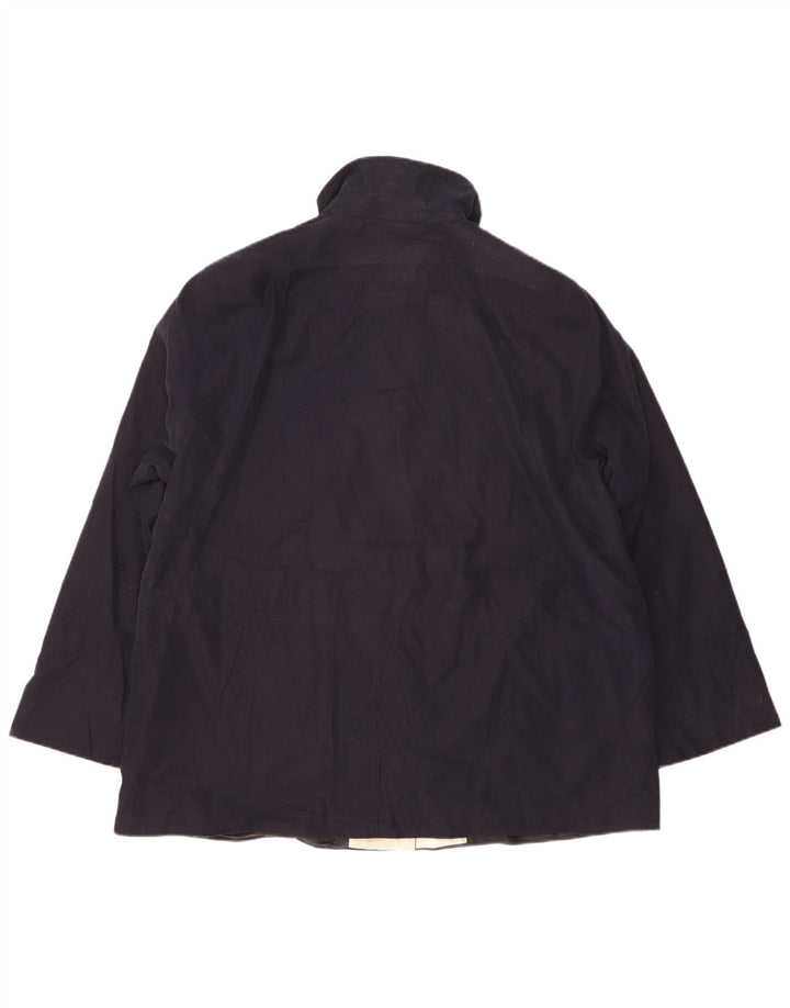 Jaqueta utilitária feminina Marks & Spencer UK 20 2XL poliéster azul marinho