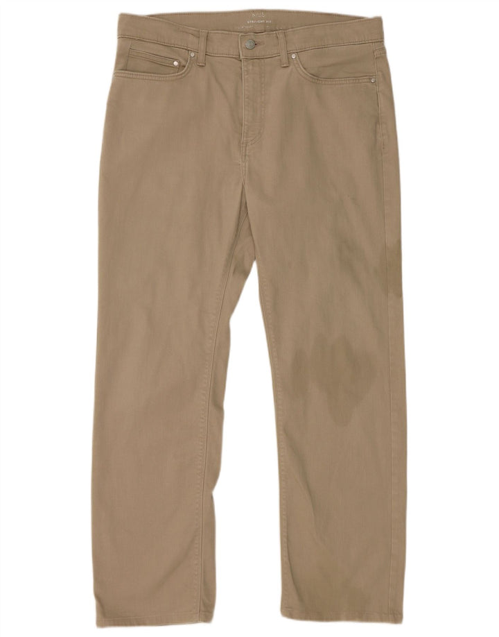 Jeans retos masculinos Marks & Spencer W34 L31 algodão bege