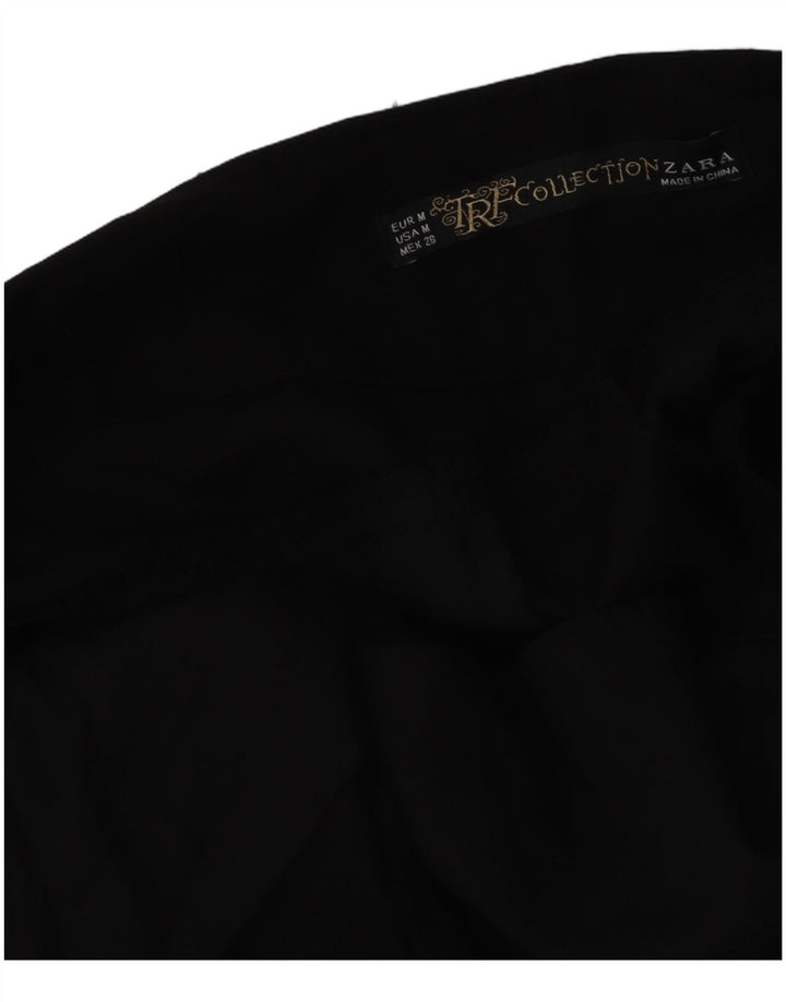 Zara Calça feminina slim cortada média W28 L27 preta