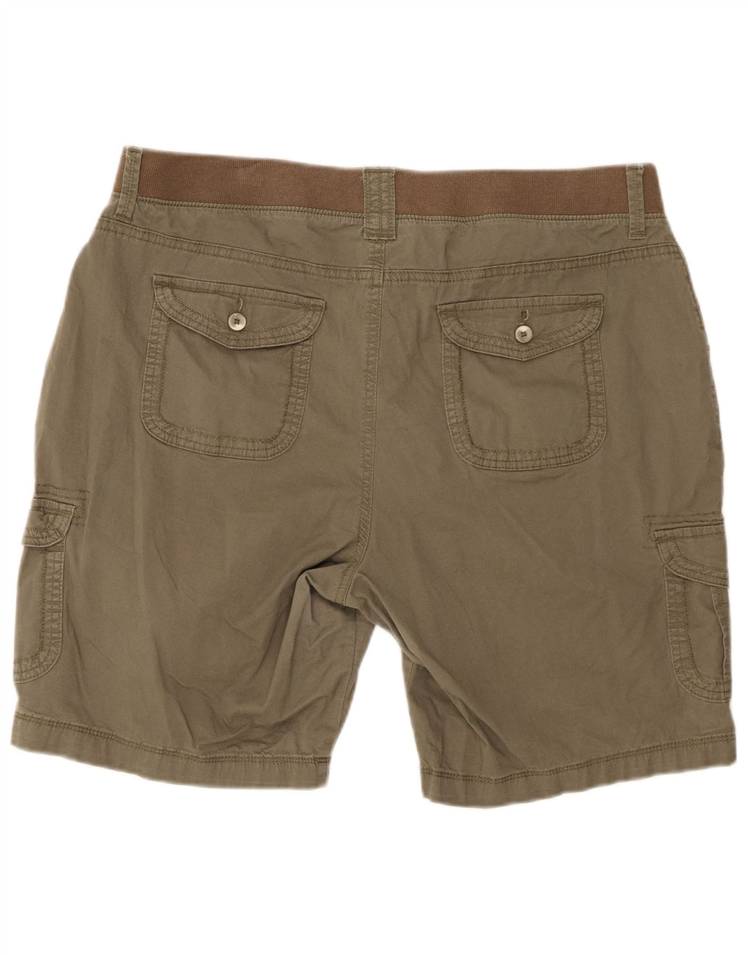 Shorts cargo femininos LEE com ajuste relaxado US 18 2XL W40 algodão cáqui