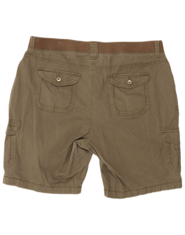 Shorts cargo femininos LEE com ajuste relaxado US 18 2XL W40 algodão cáqui