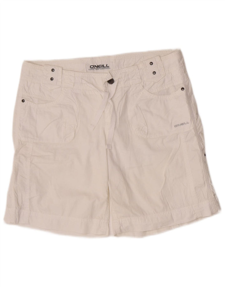 Shorts casual feminino O'Neill W29 pequeno algodão branco