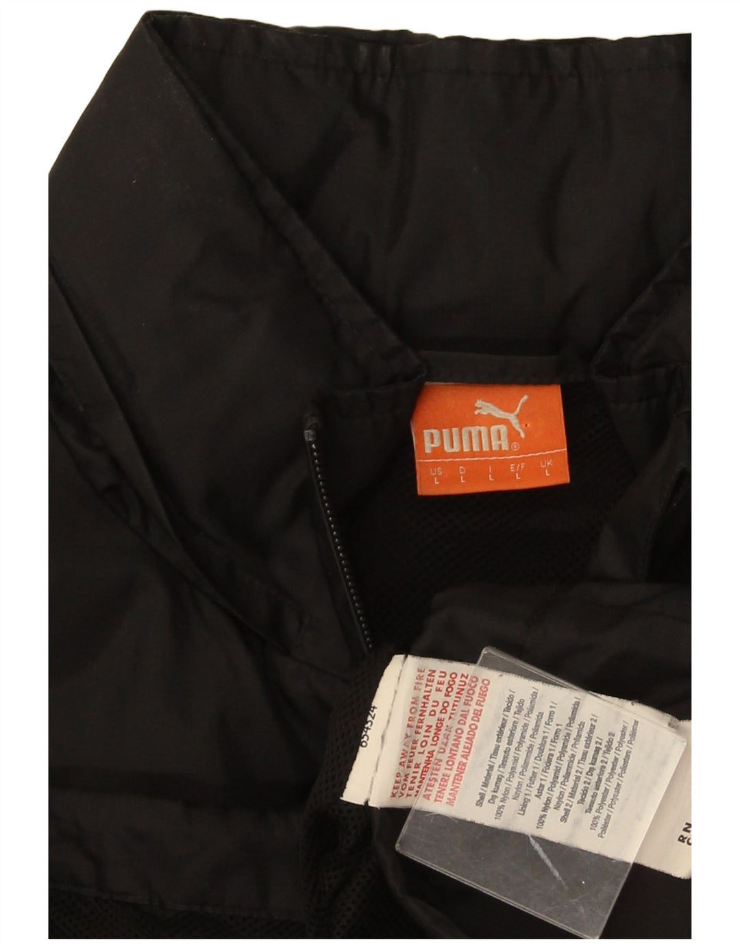 Puma Mens Treino Top Jaqueta Grande Nylon Preto