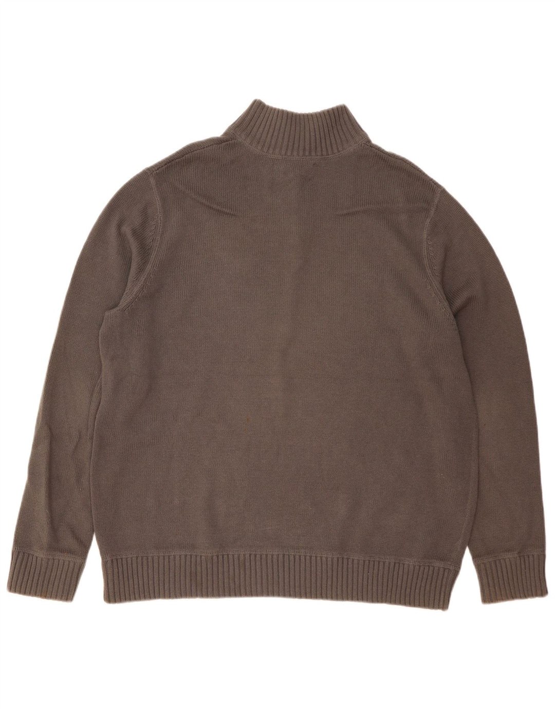 Suéter masculino EDDIE BAUER com zíper e gola XL algodão cinza