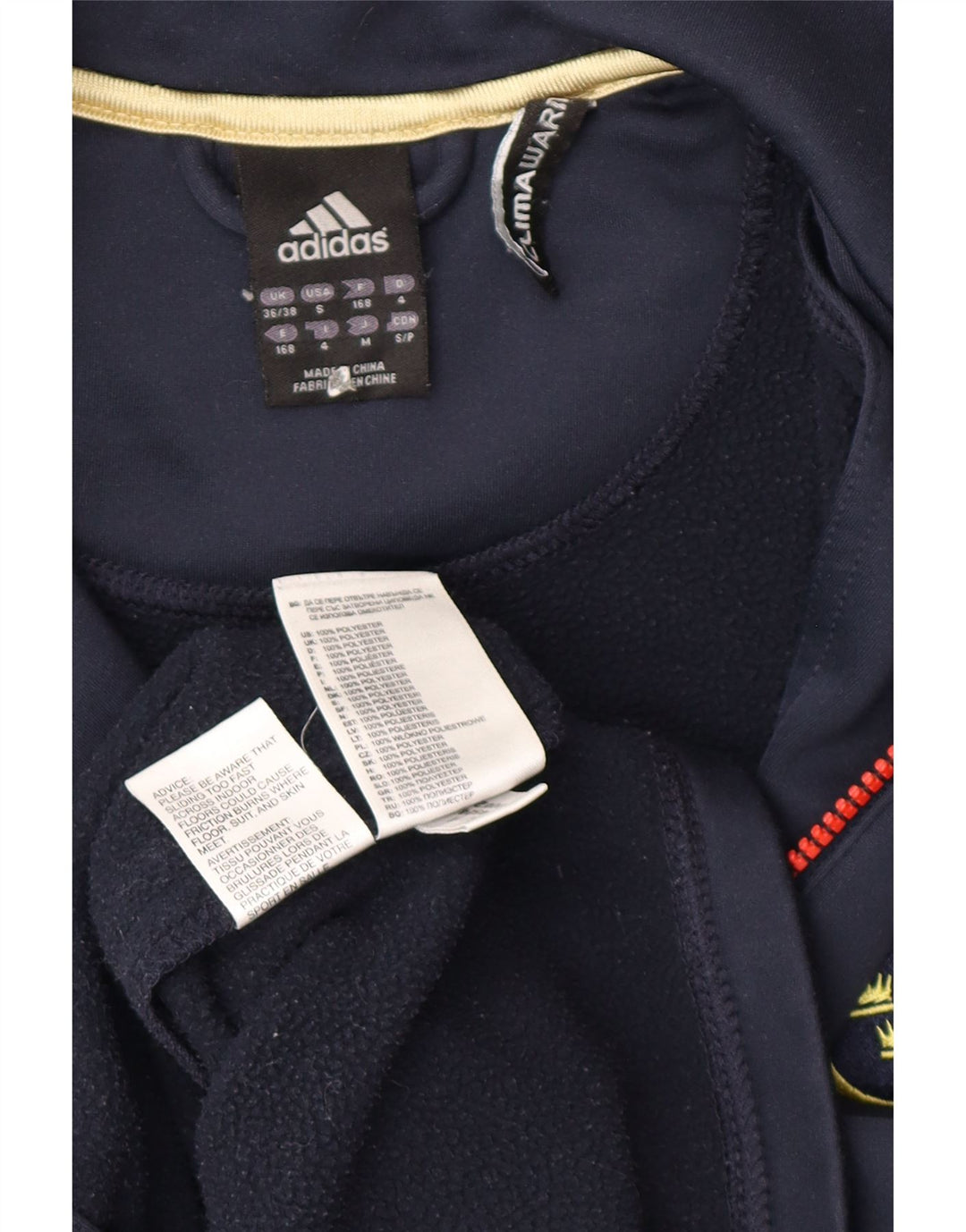 Adidas Mens Munster Rugby Tracksuit Top Jacket UK 36/38 Pequeno Azul Marinho