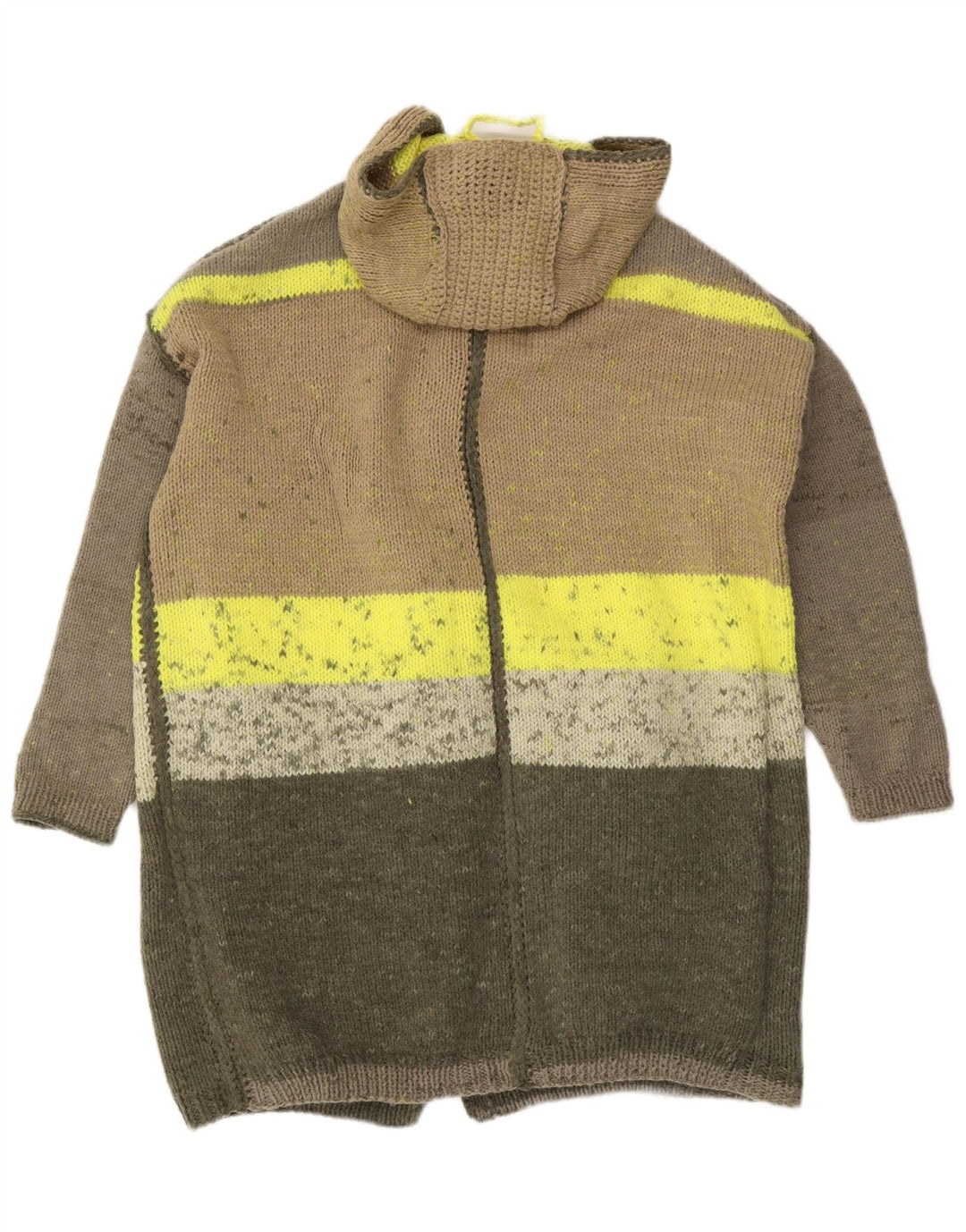 Suéter vintage feminino oversized longline cardigan Reino Unido 20 2XL multicolorido