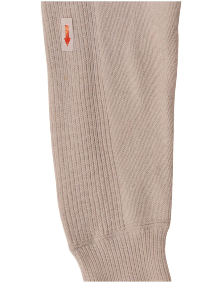 Suéter feminino Marks & Spencer com gola canoa Reino Unido 10 pequeno off white