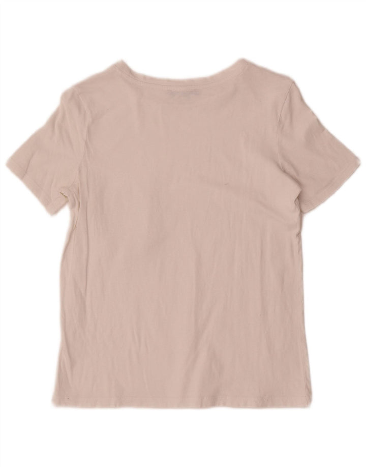 Camiseta feminina Zara Top UK 10 pequena branca