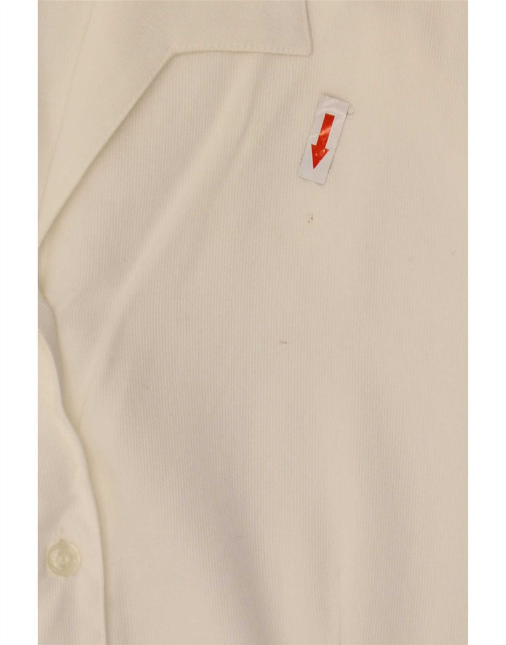 Camisa feminina vintage UK 16 grande branca
